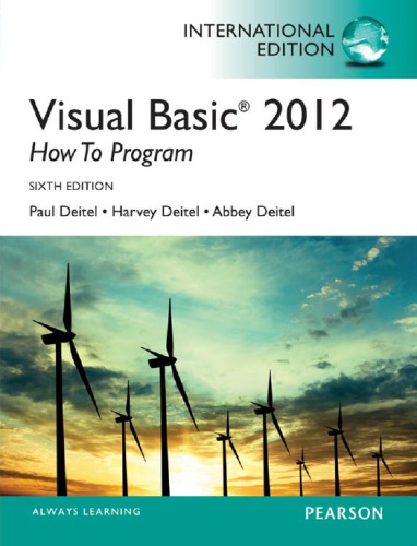 Visual Basic 2012 How To Program Deitel Pauldeitel Harveydeitel
