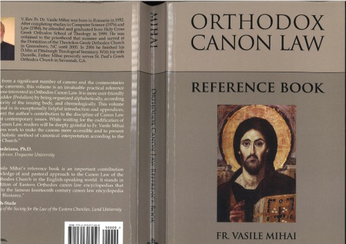 Orthodox Canon Law Reference Book 1st Edition Mihai Vasile