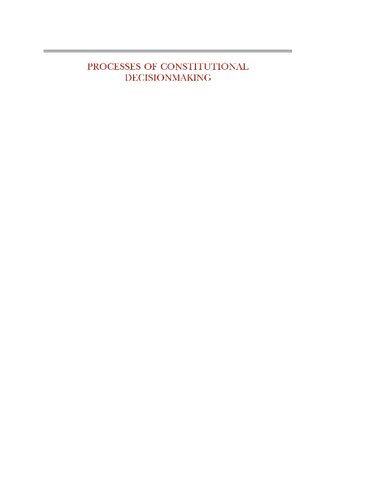 Process Of Constitutional Decisionmaking Cases And Materials 7th Edition Paul Brest