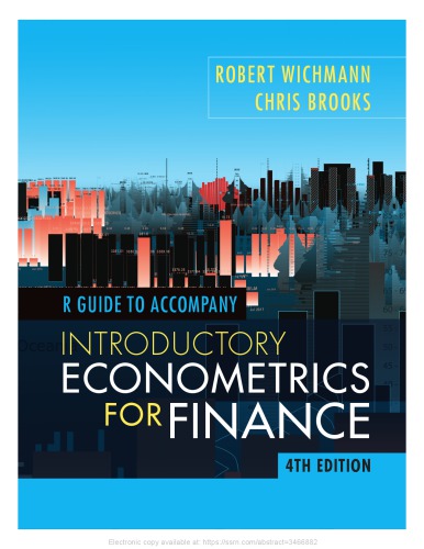 Introductory Econometrics For Finance R Guide 4 Edition Wichmann