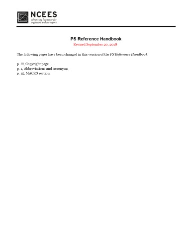 Principles And Practice Of Surveying Ps Reference Handbook 11 National Council Of Examiners For Engineering And Surveying Ncees