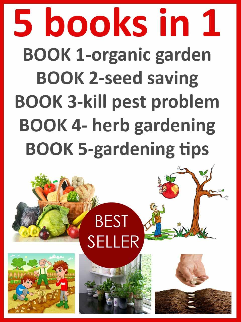 5 Books In 11organic Gardening2seed Saving3kill Pest Problem4the Best Herb To Grow In Home5101 Tips To To Make Your Garden Grow Bigger And Faster Guide Doctor Garden Books Collection Doctor Garden