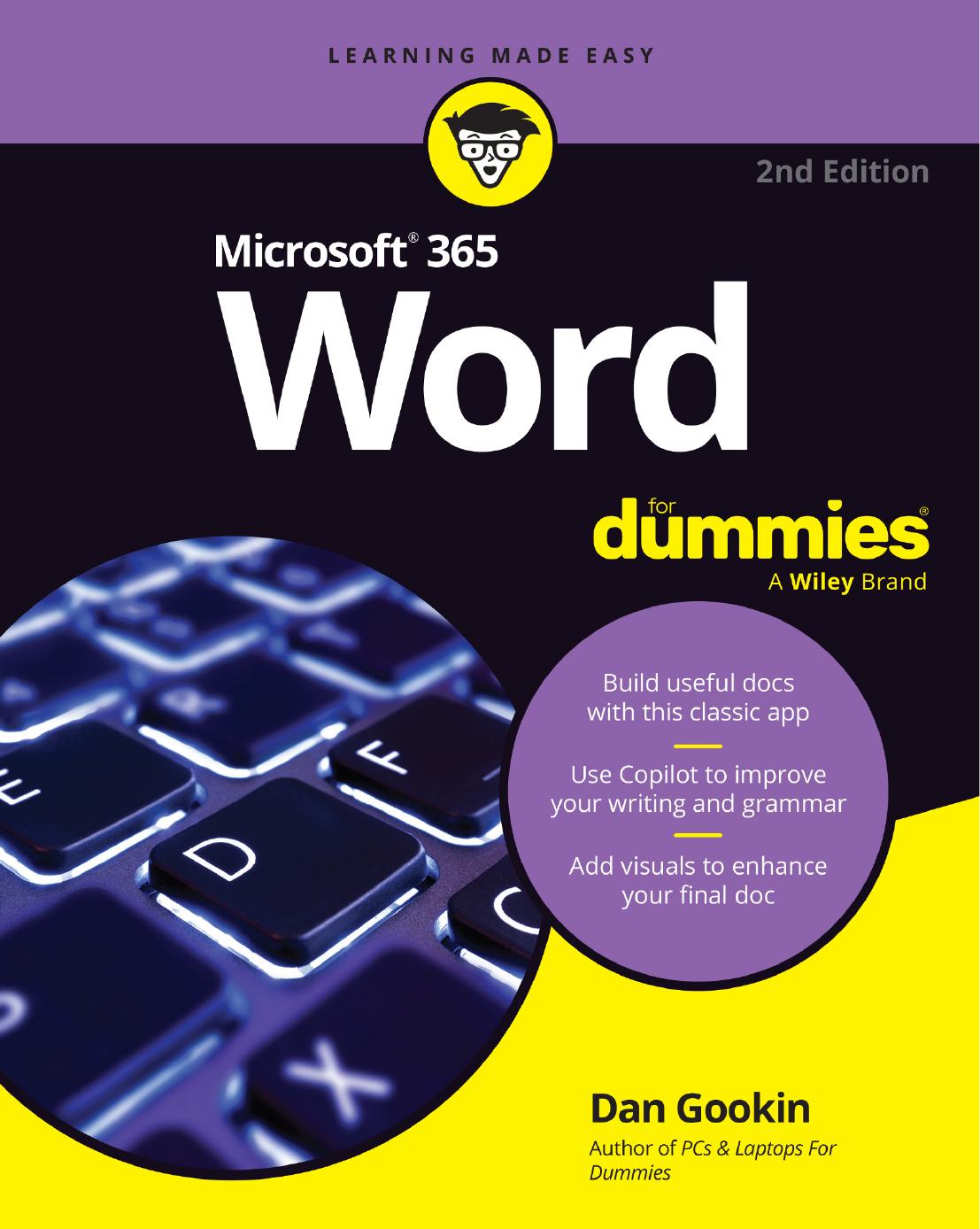 Microsoft 365 Word For Dummies 2nd Edition Dan Gookin