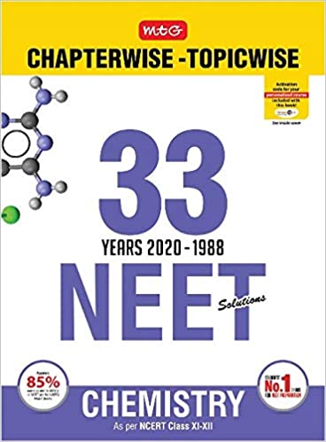 33 Years Neetaipmt Chapterwise Solutions Chemistry 2020 Mtg Editorial Board