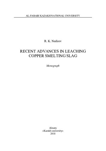 Recent Advances In Leaching Copper Smelting Slag