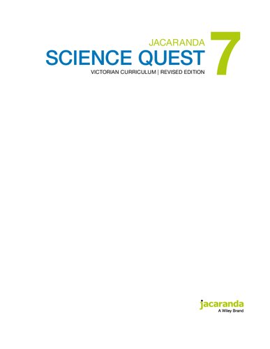 Jacaranda Science Quest 7 For Victoria Australian Curriculum 1e Revised Learnon And Print Graeme Lofts Merrin J Evergreen