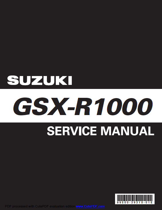 Suzuki 2007 Gsxr1000 K7 Service Manual 1st Edition Suzuki