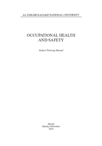 Occupational Health And Safety Student Training Manual