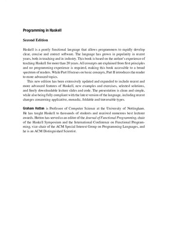 Programming In Haskell 2nd Edition Graham Hutton