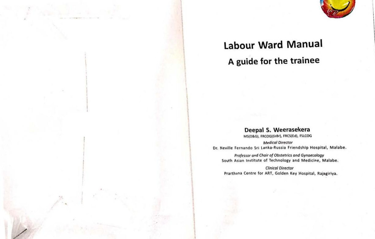 Labour Ward Manual A Guide For The Trainee 2nd Edition Prof Deepal S Weerasekara