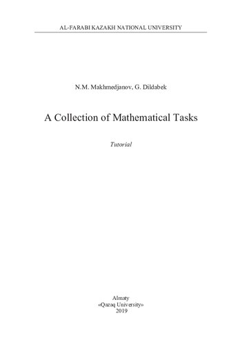 A Collection Of Mathematical Tasks Tutorial