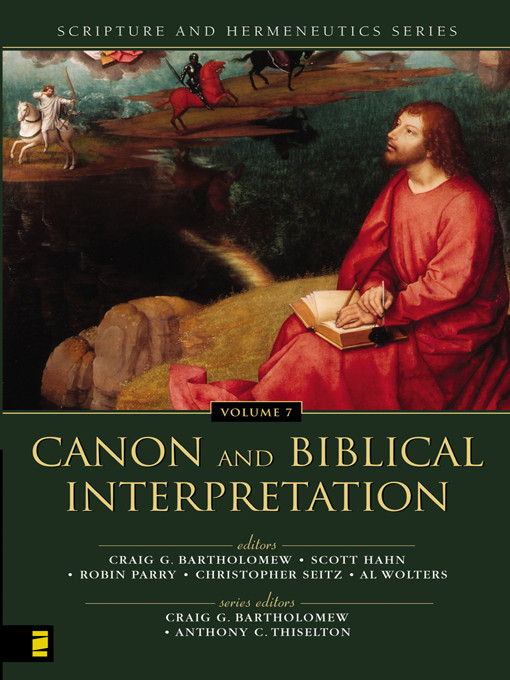 Canon And Biblical Interpretation Craig Bartholomew Bartholomew