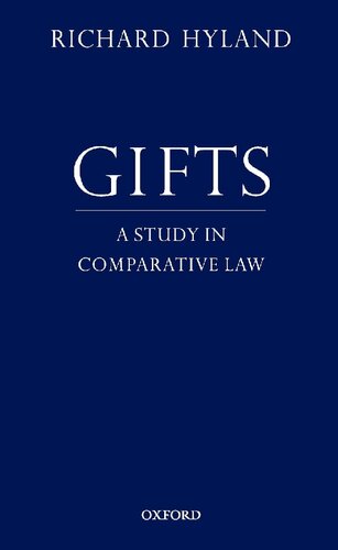 Gifts A Study In Comparative Law Richard Hyland