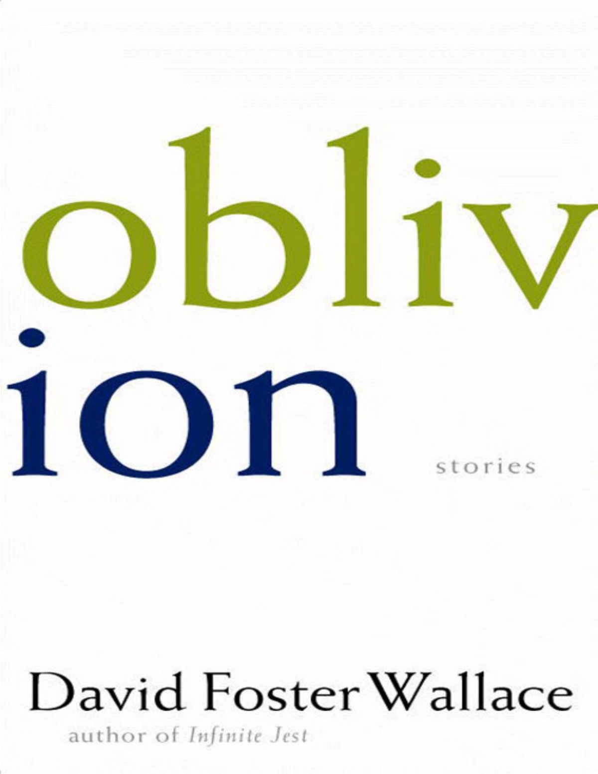 Oblivion Stories David Foster Wallace
