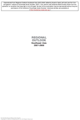 Regional Outlook Southeast Asia Daljit Singh