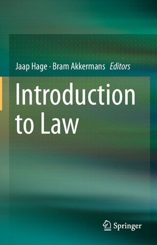 Introduction To Law Jaap Hage Bram Akkermans