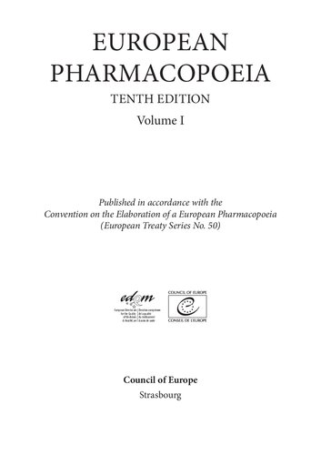 European Pharmacopoeia 10th Edition