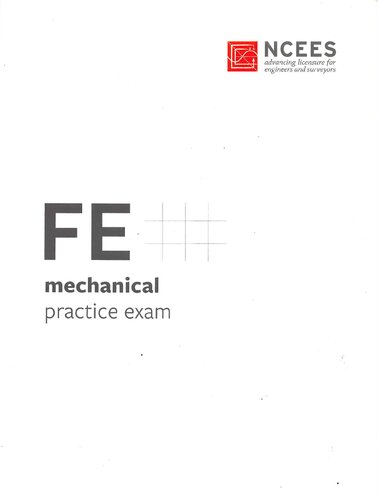 Fe Mechanical Practice Exam 2017th Edition Ncees