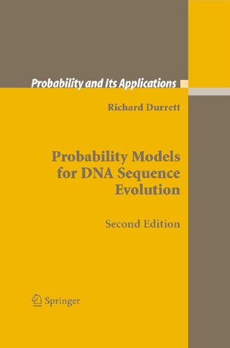 Probability Models For Dna Sequence Evolution Richard Durrett