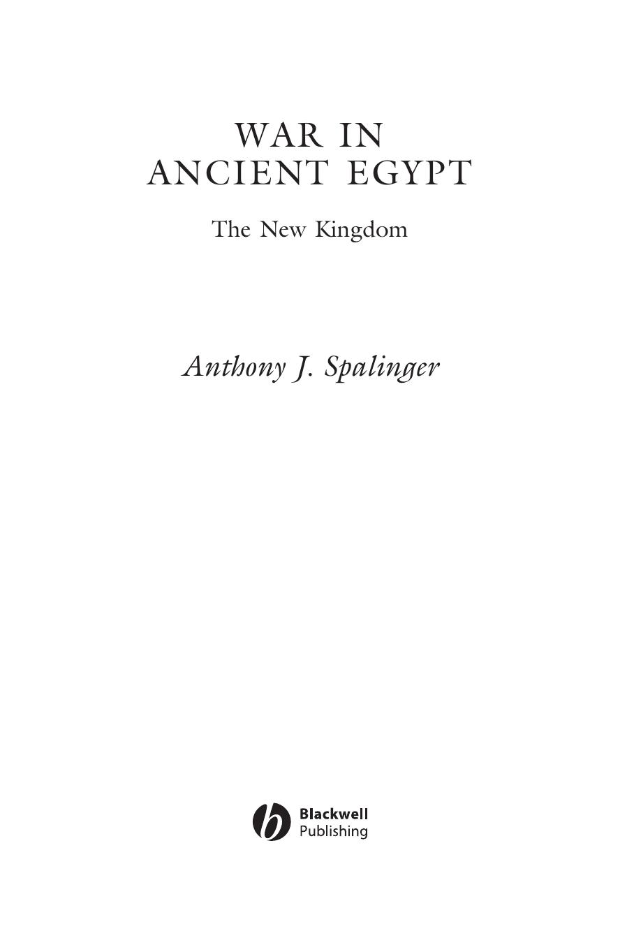War In Ancient Egypt Anthony J Spalinger Spalinger Anthony J