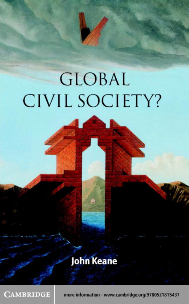 Global Civil Society John Keane Keane John