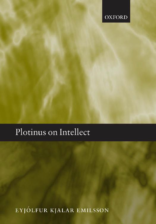 Plotinus On Intellect Eyjlfur Kjalar Emilsson Emilsson Eyjlfur Kjalar