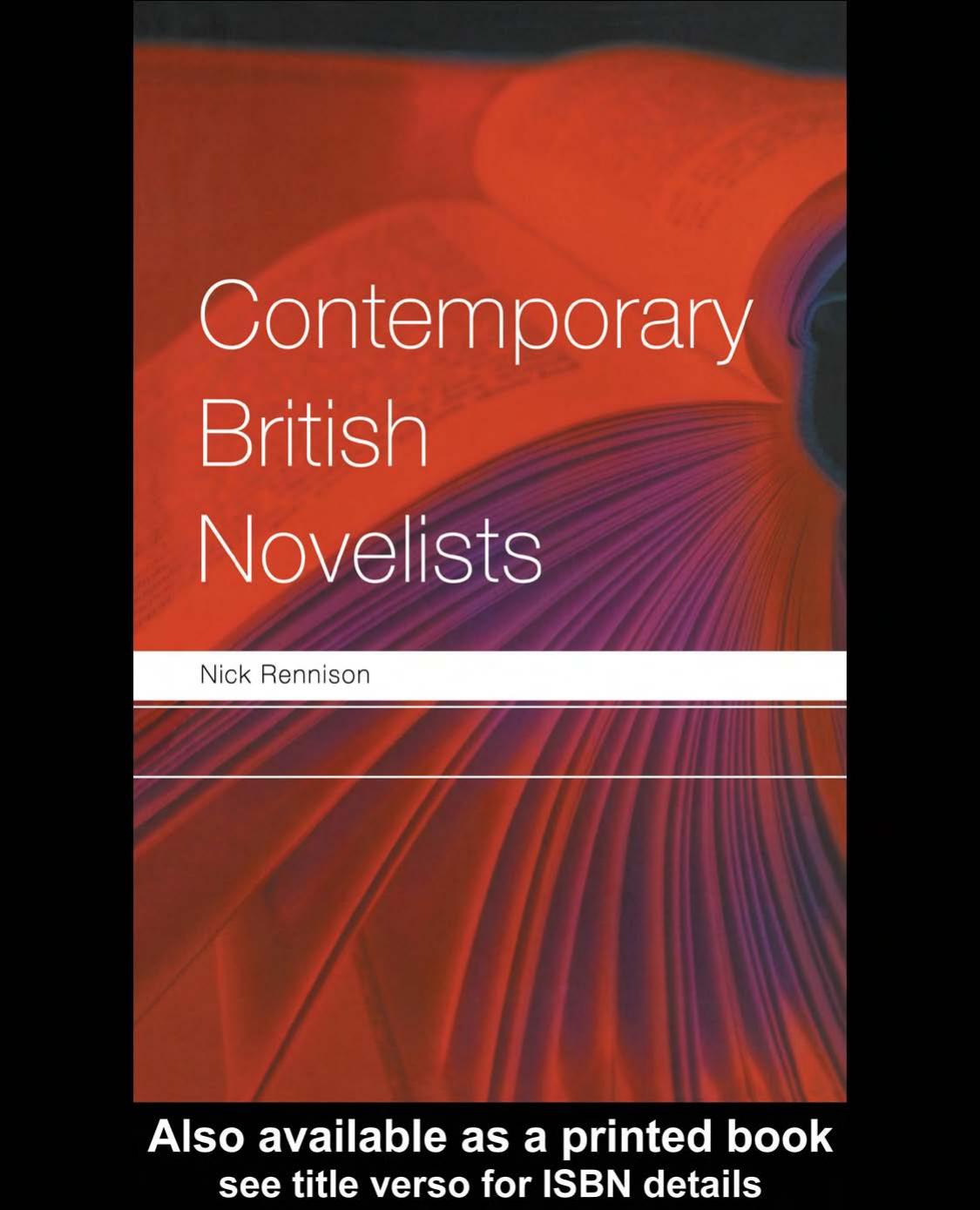 Contemporary British Novelists Nick Rennison Rennison Nick