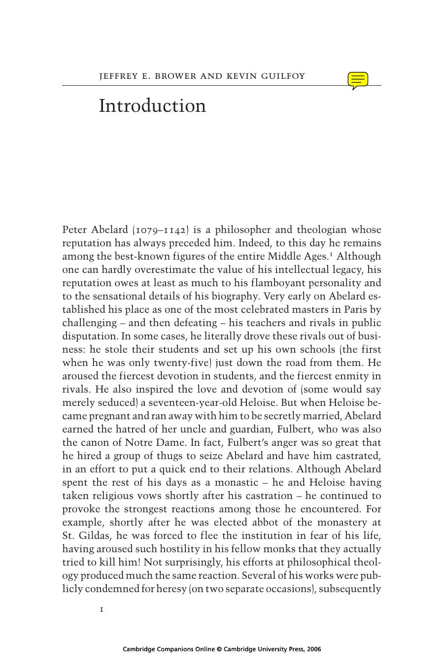 The Cambridge Companion To Abelard Jeffrey E Brower Kevin Guilfoy Brower