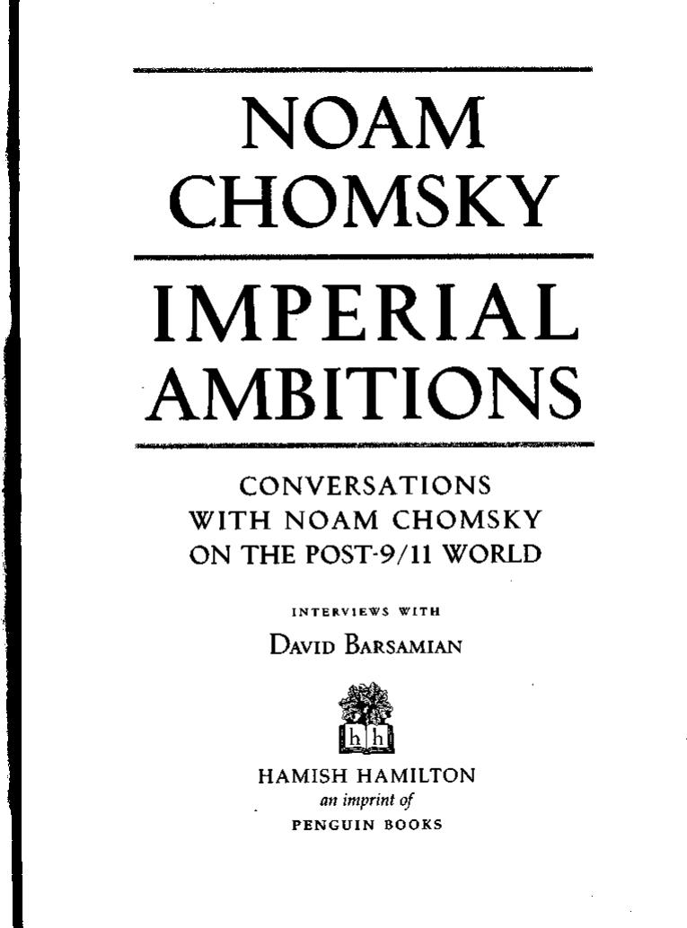 Imperial Ambitions Noam Chomsky Chomsky Noam