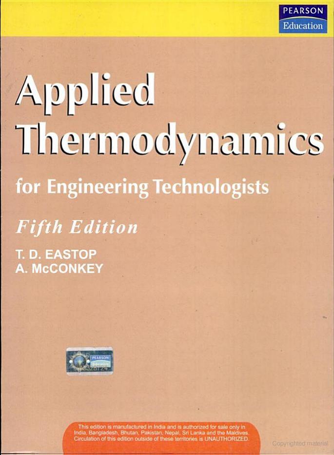 Applied Thermodynamics For Engineering Technologists Fifth Tdeastop