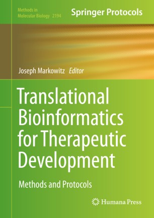 Translational Bioinformatics For Therapeutic Development 1st Ed Joseph Markowitz