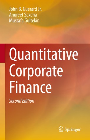 Quantitative Corporate Finance 2nd Ed John B Guerard Jr Anureet Saxena