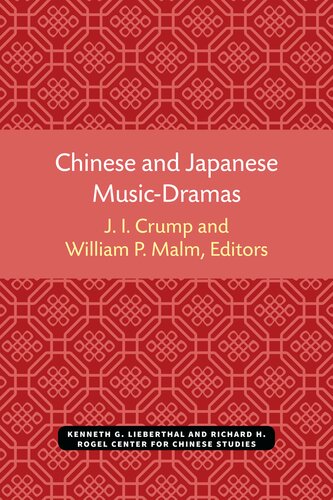 Chinese And Japanese Musicdramas J I Crump