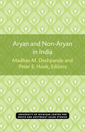 Aryan And Nonaryan In India Madhav M Deshpande Peter Edwin Hook