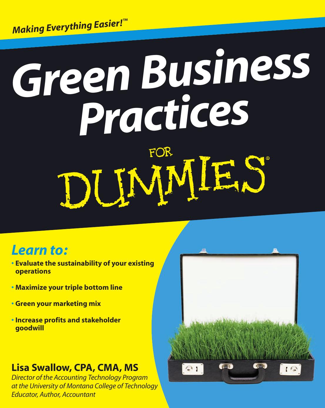 Green Business Practices For Dummies 1st Edition Swallow Lisa
