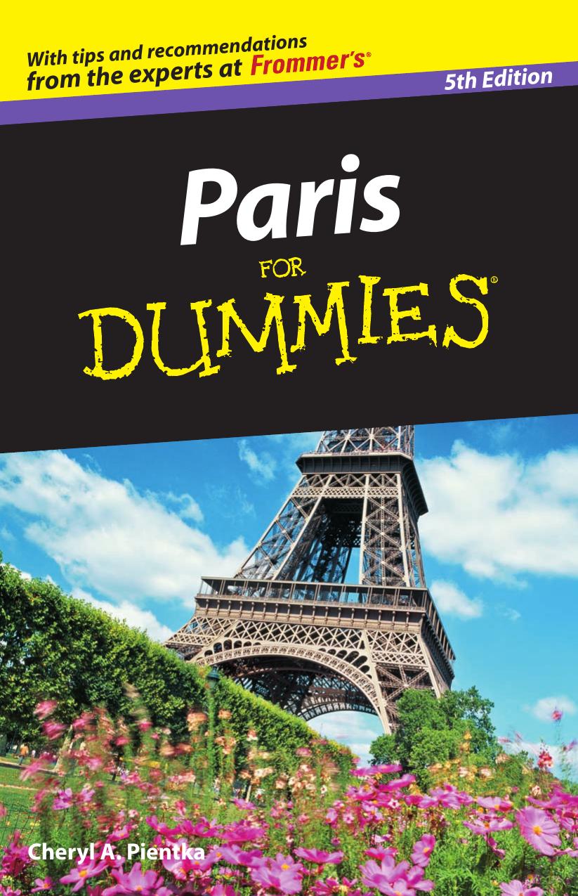 Paris For Dummies 5th Edition Pientka Cheryl A