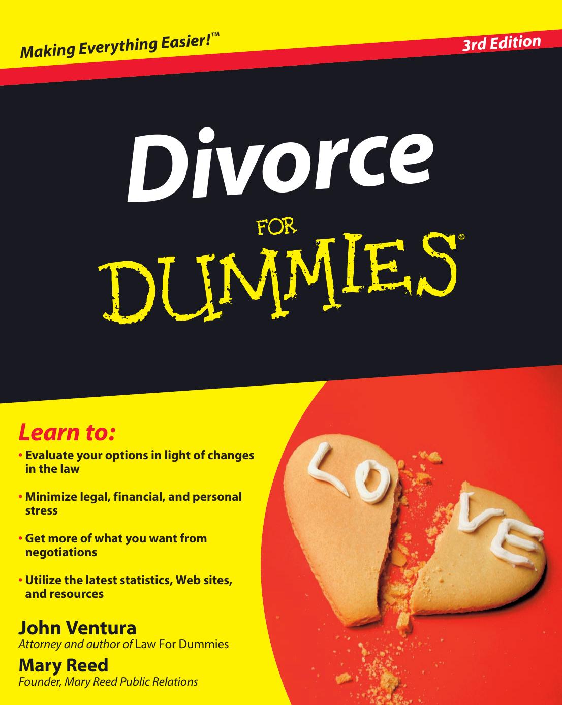 Divorce For Dummies 3rd Edition Ventura John Reed Mary