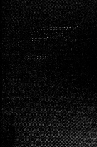 The Two Fundamental Problems Of The Theory Of Knowledge Karl Popper