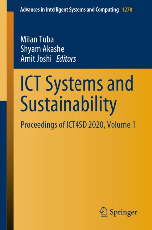 Ict Systems And Sustainability Proceedings Of Ict4sd 2020 Volume 1 1st Ed Milan Tuba