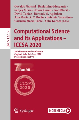 Computational Science And Its Applications Iccsa 2020 20th International Conference Cagliari Italy July 14 2020 Proceedings Part Vii 1st Ed Osvaldo Gervasi