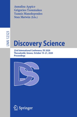 Discovery Science 23rd International Conference Ds 2020 Thessaloniki Greece October 1921 2020 Proceedings 1st Ed Annalisa Appice