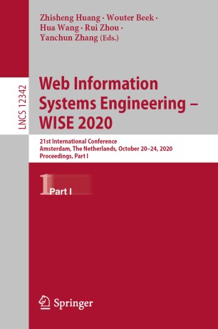 Web Information Systems Engineering Wise 2020 21st International Conference Amsterdam The Netherlands October 2024 2020 Proceedings Part I 1st Ed Zhisheng Huang