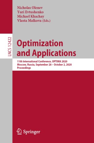Optimization And Applications 11th International Conference Optima 2020 Moscow Russia September 28 October 2 2020 Proceedings 1st Ed Nicholas Olenev