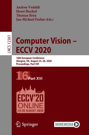 Computer Vision Eccv 2020 16th European Conference Glasgow Uk August 2328 2020 Proceedings Part Xvi 1st Ed Andrea Vedaldi