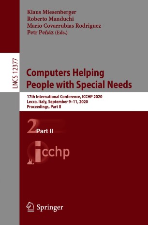 Computers Helping People With Special Needs 17th International Conference Icchp 2020 Lecco Italy September 911 2020 Proceedings Part Ii 1st Ed Klaus Miesenberger