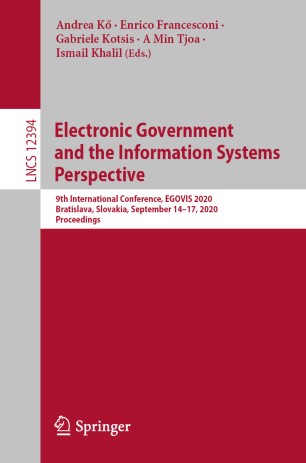 Electronic Government And The Information Systems Perspective 9th International Conference Egovis 2020 Bratislava Slovakia September 1417 2020 Proceedings 1st Ed Andrea K