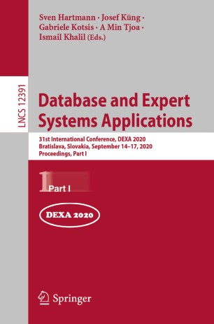 Database And Expert Systems Applications 31st International Conference Dexa 2020 Bratislava Slovakia September 1417 2020 Proceedings Part I 1st Ed Sven Hartmann