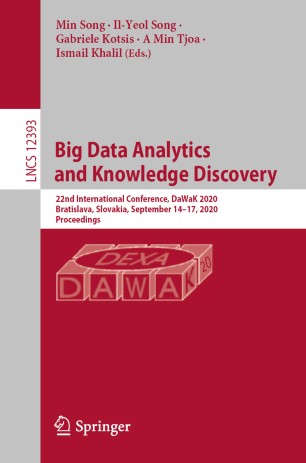 Big Data Analytics And Knowledge Discovery 22nd International Conference Dawak 2020 Bratislava Slovakia September 1417 2020 Proceedings 1st Ed Min Song