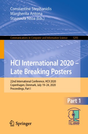 Hci International 2020 Late Breaking Posters 22nd International Conference Hcii 2020 Copenhagen Denmark July 1924 2020 Proceedings Part I 1st Ed Constantine Stephanidis