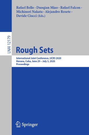 Rough Sets International Joint Conference Ijcrs 2020 Havana Cuba June 29 July 3 2020 Proceedings 1st Ed Rafael Bello
